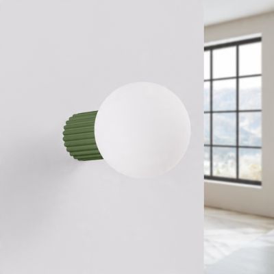 Kinkiet ryflowany HALO IP44 zielony oliwkowy SL.1722 SOLLUX (SL.1722)