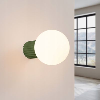 Kinkiet ryflowany HALO IP44 zielony oliwkowy SL.1722 SOLLUX (SL.1722)