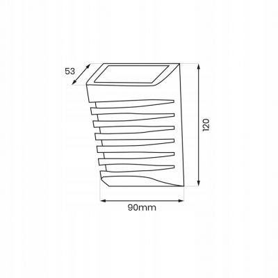 Kinkiet solarny Strip lampa elewacyjna ogrodowa 3000K MILAGRO (EKO0723)