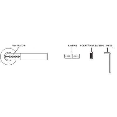 Klamka z zamkiem szyfrowym IP20 , Otwieranie na PIN i Bluetooth OR-ZS-850 ORNO (OR-ZS-850)