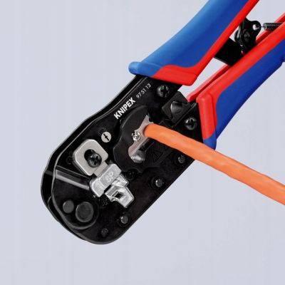 Zaciskarka do zagniatania złączek RJ typu Western RJ45 8-stykowych 97 51 13 KNIPEX (97 51 13)