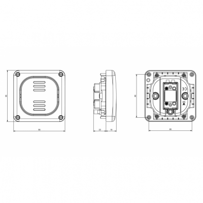 Łącznik pojedynczy hermetyczny podtynkowy 10A IP66 137.3011 Scame Protecta (137.3011)