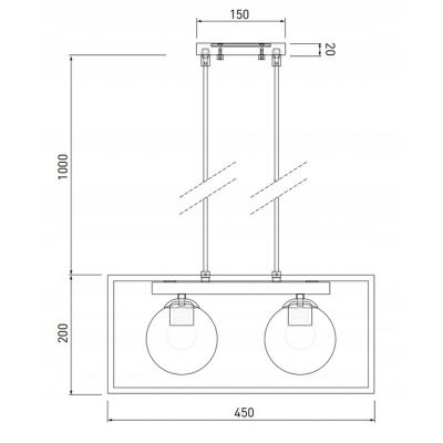 Lampa wisząca AVELIN 2 OS-AVEL2-40-DEC GTV (OS-AVEL2-40-DEC)