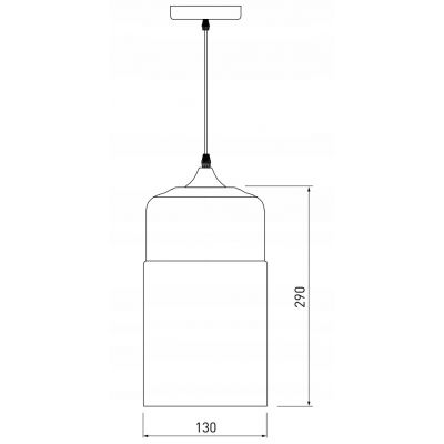 Lampa sufitowa wisząca LENDER 3 E27 czarna GTV (OS-LEND3-10-DEC)