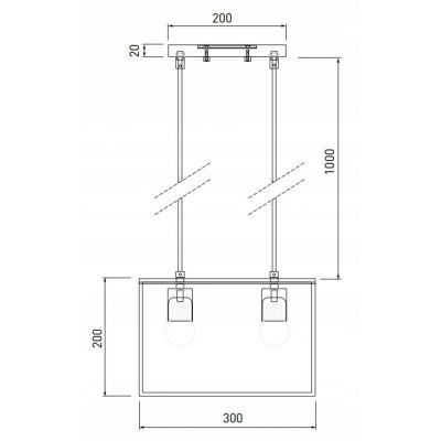 Lampa wisząca sufitowa DIU 2 OS-DIU2-10-DEC GTV (OS-DIU2-10-DEC)