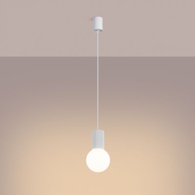 Lampa wisząca ryflowana HALO biały SL.1709 Sollux (SL.1709)