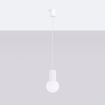 Lampa wisząca ryflowana HALO biały SL.1709 Sollux (SL.1709)