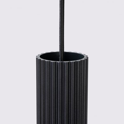 Lampa wisząca ryflowana KARBON czarny SL.1573 SOLLUX (SL.1573)