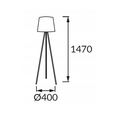 Lampa podłogowa RADAR 147 E27 GREY SZARA 03578 IDEUS (03578)