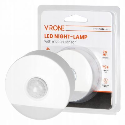 Lampka nocna LED z czujnikiem ruchu, z funkcją korytarzową 0,2W/3W, 200lm LA-4 ORNO (LA-4)