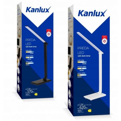 Lampka szkolna LED na biurko stołowa regulowana 7,3W USB biała KANLUX (35781)