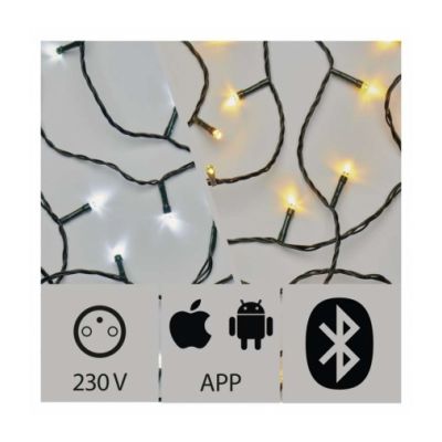 Lampki choinkowe APP 200 LED 20m IP44 timer EMOS (ZY2189)