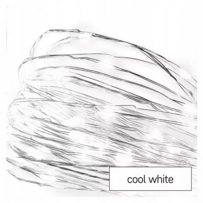 Lampki świąteczne 100LED nano łezki 10m zimna biel srebrny przewód IP44 timer EMOS (D3AC01)