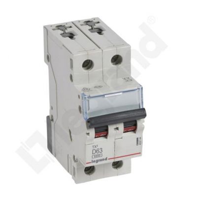 Wyłącznik Nadprądowy S 302 2P D63A 6kA TX3 403744 LEGRAND (403744)