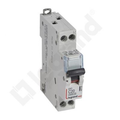 Wyłącznik Nadprądowy S 301N 1P+N C 20 6kA DX3 407743 LEGRAND (407743)
