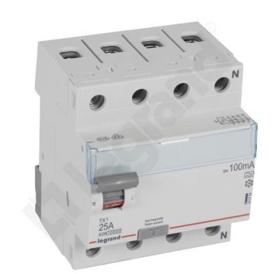 Wyłącznik Różnicowoprądowy P 304 4P 25A 100Ma Typa TX3 411774 LEGRAND (411774)