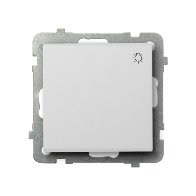 SONATA Przycisk zwierny /światło/ biały mat ŁP-5R/m/75 OSPEL (ŁP-5R/m/75)