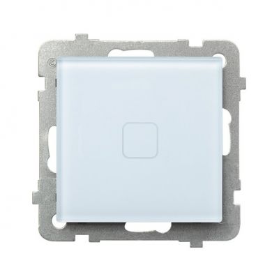 Sonata Touch Łącznik dotykowy pojedynczy z podświetleniem białe szkło (ŁPD-1RS/m/31)