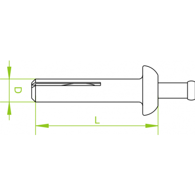 Kołek metalowy 6x50mm KMW6x50 652050 BAKS (652050)