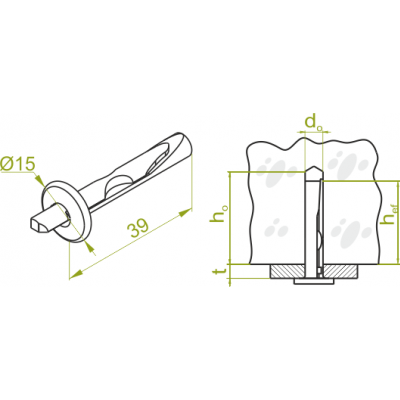 Kotwa rozprężna 6x40mm GS6x40 652060 BAKS (652060)