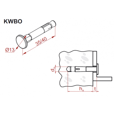Kotwa gwoździowa 6x40mm KWBO6x40 803921 BAKS (803921)