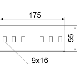 Łącznik drabin 50mm Grubość 2,00 mm LDCH50 N 451001 BAKS (451001)
