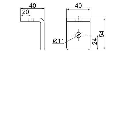 Łącznik ceownika Grubość 6,0 mm LCK1 664100 BAKS (664100)