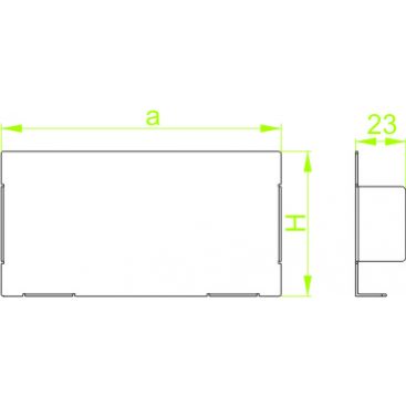 Zaślepka kanału 115x68mm Grubość 1,00 mm ZK115H68 960611 BAKS (960611)