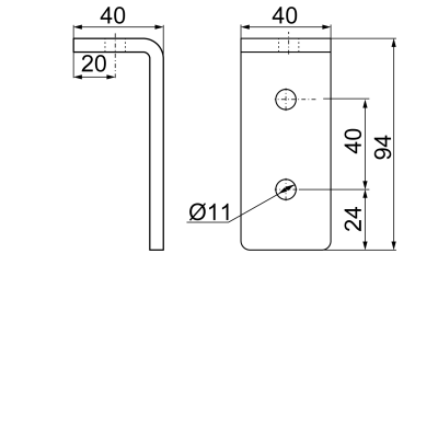 Łącznik ceownika Grubość 6,0 mm LCK2 664200 BAKS (664200)