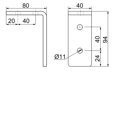 Łącznik ceownika Grubość 6,0 mm LCK3 664300 BAKS (664300)