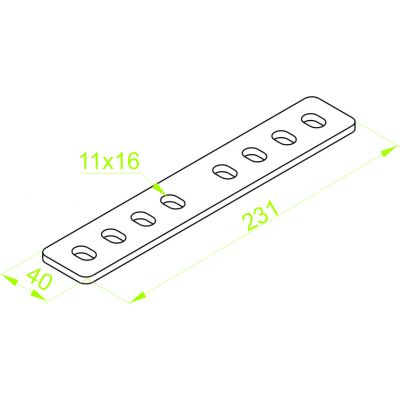 Łącznik ceownika Grubość 5,00 mm LCTV1 664001 BAKS (664001)