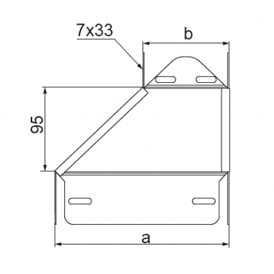 Redukcja prawa 100mm Grubość 1,00 mm 50x50 RKPBJ100/50H50 156403 BAKS (156403)