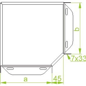 Kolanko 90° 100x60mm Grubość 1,00 mm KKBJ100H60 160101 BAKS (160101)