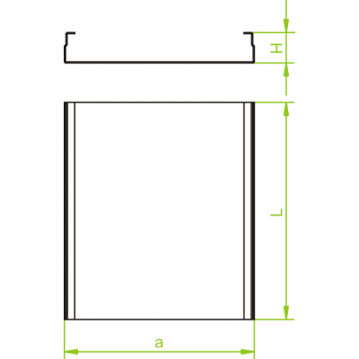 Kanał kablowy 175x28mm Grubość 1,00 mm 2mb KN175H28/2 520117 BAKS (520117)