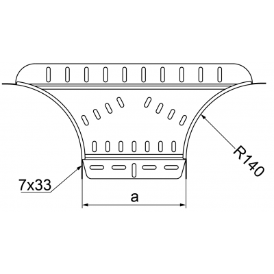 Trójnik dostawny 100x42mm Grubość 1,00 mm TKDJ100H42 149810 BAKS (149810)