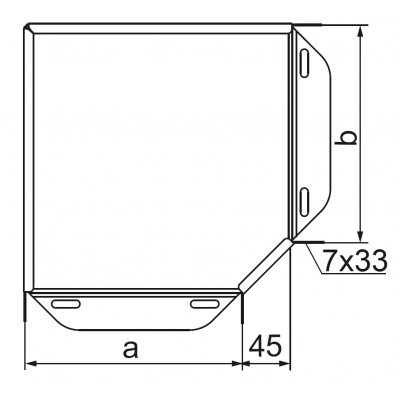 Kolanko 90° 150x50mm Grubość 1,00 mm KKBJ150H50 150301 BAKS (150301)