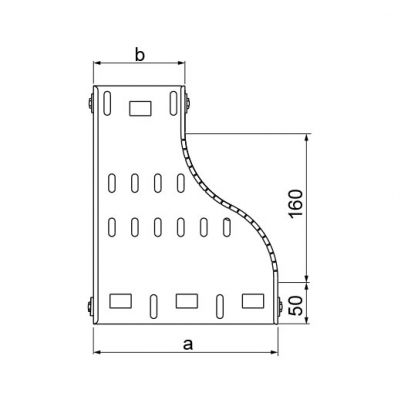 Redukcja lewa 150mm Grubość 1,00 mm 100x60 RKLFJ150/100H60 164712 BAKS (164712)