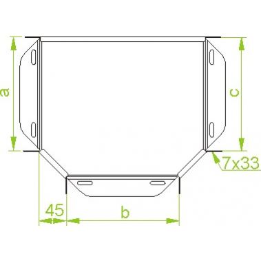 Trójnik korytka 100x60mm Grubość 1,00 mm TKBJ100H60 160901 BAKS (160901)