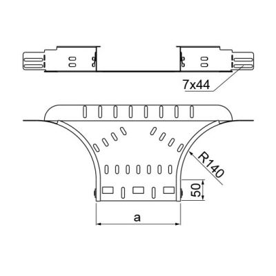 Trójnik dostawny 100x60mm Grubość 1,00 mm TKDFJ100H60 163526 BAKS (163526)