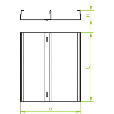 Kanał kablowy dwutorowy 175x38mm Grubość 1,00 mm 2mb KNd175H38/2 530317 BAKS (530317)