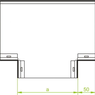 Trójnik kanału 190x38mm Grubość 1,00 mm TKN190H38 531319 BAKS (531319)