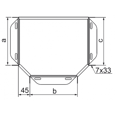 Trójnik korytka 300x50mm Grubość 1,00 mm TKBJ300H50 151501 BAKS (151501)