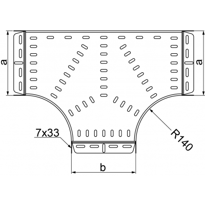 Trójnik korytka 200x42mm Grubość 1,00 mm TKPJ200H42 142014 BAKS (142014)
