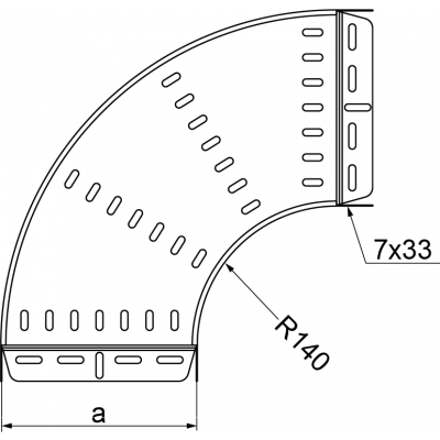Kolanko 90° 200x80mm Grubość 1,00 mm KKPJ200H80 180314 BAKS (180314)