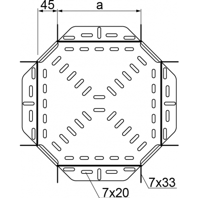 Czwórnik korytka 150x100mm Grubość 1,00 mm CZKJ150H100 112715 BAKS (112715)