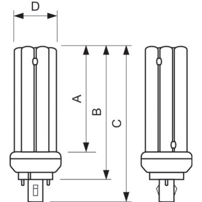 Świetlówka kompaktowa G24d-2 (2-pin) 18W 4000K PL-T 2P indeks wycofany PHILIPS (927914384071)