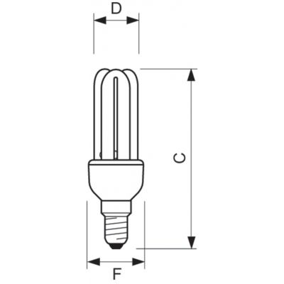 GENIE 8W WW E14 220-240V 1PF/6 Świetlówka (929689245101)