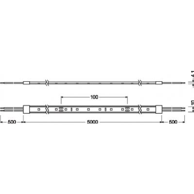 Taśma LED 24V 61W 5m 1320lm/m LS VAL-1400/827/5/IP65 10X1 LEDV 4058075296695 LEDVANCE (4058075296695)