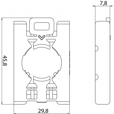 Korpus pośredni łącznik mocujący do serii SP22 SP22-6625P01SPAMEL (SP22-6625P01)