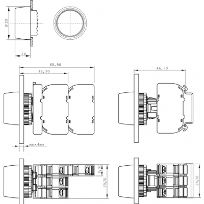 Przycisk sterowniczy 22mm zielony z samopowrotem 1Z SP22-KZ-10 SPAMEL (SP22-KZ-10.)